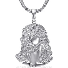 copy of Ciondolo a forma di artiglio di leone Rubino Diamante Catena a chicchi di caffè Acciaio Oro29064