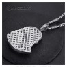copy of Löwenkrallen-Anhänger Rubin Diamant Kaffeebohnen-Kette Stahl Gold29066