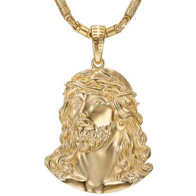 copy of Löwenkrallen-Anhänger Rubin Diamant Kaffeebohnen-Kette Stahl Gold29069
