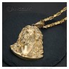 copy of Löwenkrallen-Anhänger Rubin Diamant Kaffeebohnen-Kette Stahl Gold29071