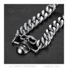 Collier biker Chaîne Gourmette Skull Tête de Mort Acier inoxydable29090