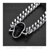 Collier biker Chaîne Gourmette Skull Tête de Mort Acier inoxydable29091