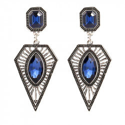 BOF0032 BOBIJOO JEWELRY Pair of earrings Blue Diamond