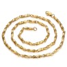 Cadena de malla colombiana Acero inoxidable Oro Largo a elección29118