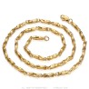 Cadena de malla colombiana Acero inoxidable Oro Largo a elección29119
