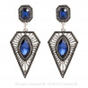 BOF0032 BOBIJOO JEWELRY Ohrringe Raute Blau