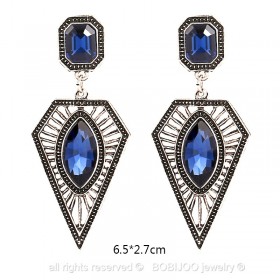 BOF0032 BOBIJOO JEWELRY Pair of earrings Blue Diamond