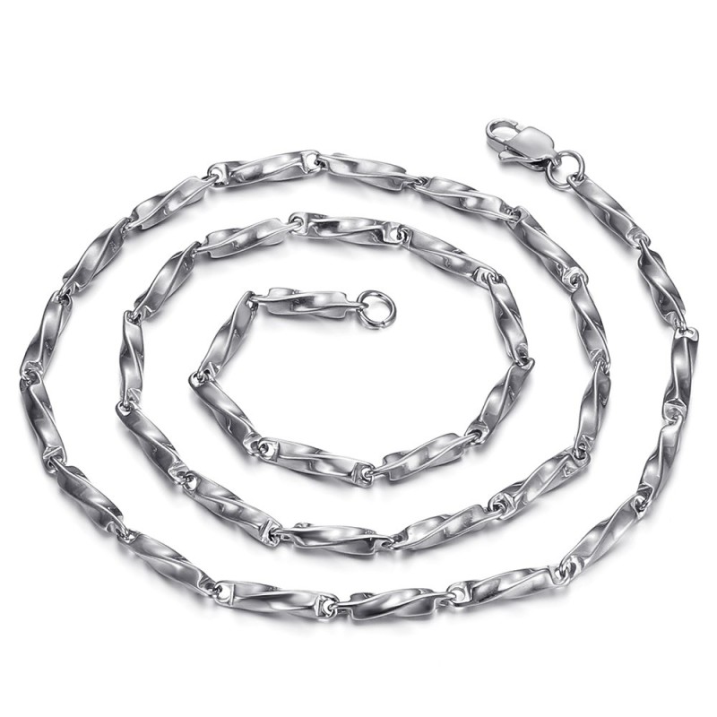 Catena a maglia colombiana Acciaio inossidabile Argento Lunghezza a scelta29153 Catena a maglia colombiana Acciaio inossidabile Argento Lunghezza a scelta29153