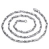 Cadena de malla colombiana Acero inoxidable Plata Largo a elección29153