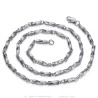 Cadena de malla colombiana Acero inoxidable Plata Largo a elección29154
