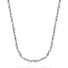 Cadena de malla colombiana Acero inoxidable Plata Largo a elección29155