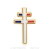 Pins croix de Lorraine Bleu Blanc Rouge France 20mm Or29353