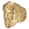 Bague Jesus visage du Christ et couronne en 3D29369