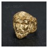 Bague Jesus visage du Christ et couronne en 3D29371