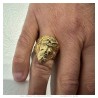 Bague Jesus visage du Christ et couronne en 3D29373