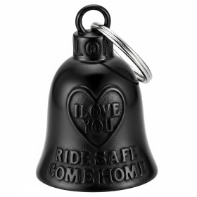 Clochette moto noire I Love You Ride Safe Come Home - MocyBell29383