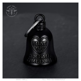Glöckchen Motorrad schwarz I Love You Ride Safe Come Home - MocyBell29413