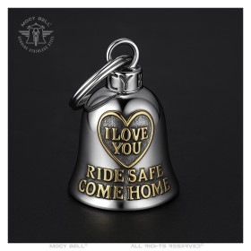 Campanello per moto I Love You Ride Safe Come Home Oro - MocyBell29425