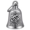 Timbre de moto plateado Ride Fast Ride Safe - MocyBell29454