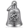 Motorrad-Glocke Ride Fast Ride Safe silber - MocyBell29455