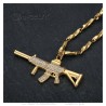 Hanger Kalashnikov AK47 goud roestvrij staal 59 mm29478