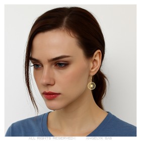 Pendientes Gitane Roue des voyageurs Acero inoxidable Oro29502