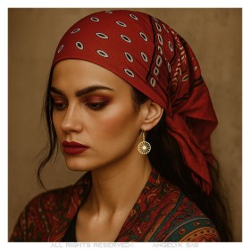 Gitane Roue des voyageurs Pendientes Acero inoxidable Oro29503