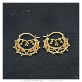 Savoyardes Niño Adulto 25mm Creoles Zafiro Rosa Oro29514