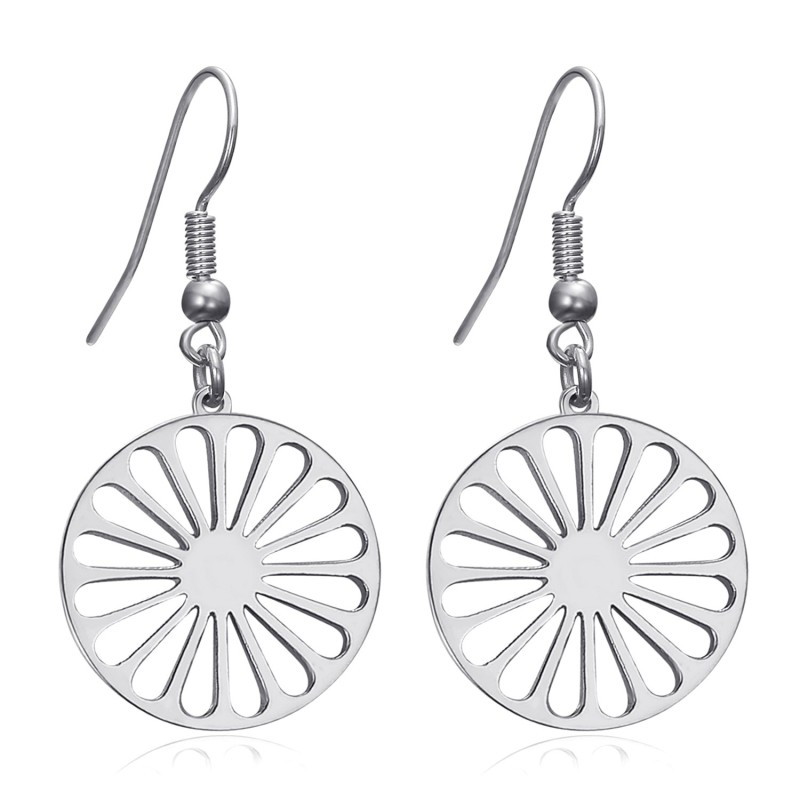 Gitane Roue des voyageurs Pendientes Acero inoxidable Plata29525
