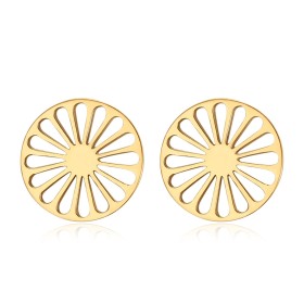 Pendientes gitanos de 12 mm en acero dorado29539