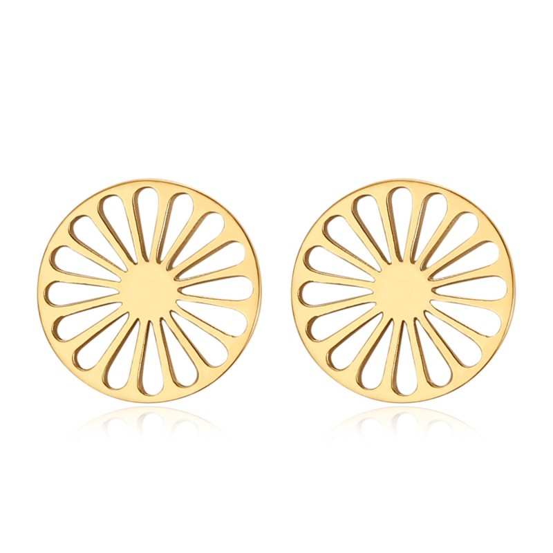 Orecchini gipsy 12 mm in acciaio placcato oro29539