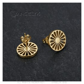 Orecchini gipsy 12 mm in acciaio placcato oro29541