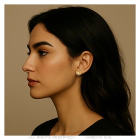 Boucles d’oreilles puces gitan 12 mm en acier doré29542