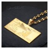 500 bankbiljet hanger roestvrij staal goud koffie ketting 60cm29623