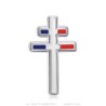 copy of Croce di Lorena spille Blu Bianco Rosso Francia 20 mm Oro29632