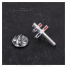 Pins Croix de Lorraine France Argent 20 mm émail cuit