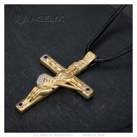 gold pendant engraved with Johnny Hallyday's autograph on the back