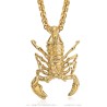 Colgante escorpión acero inoxidable oro hombre mujer