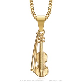 collier violon discret chaîne 50 cm