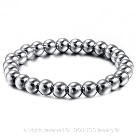 Bracelet Perles Acier Inoxydable bobijoo