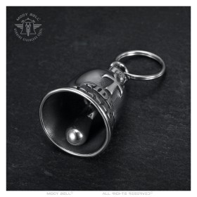 Détail du motif Ankh Ride gravé sur clochette MocyBell premium