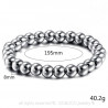 Bracelet Perles Acier Inoxydable bobijoo