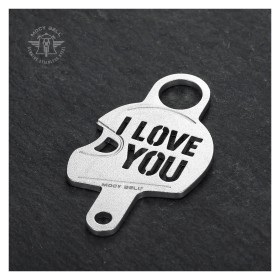 Support Guardian Bell I Love You finition argent mate