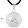 GR0005 BOBIJOO Jewelry Halskette Anhänger Bola Musical Schwangerschaft Hände baby-Silber-Email-Weiß