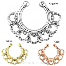 Septum Faux Piercing Nez 3 Couleurs au Choix bobijoo