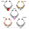 PIP0009 BOBIJOO Jewelry Tabique Falso Piercing en la Nariz con 5 Colores a elegir Bolas de 3 mm