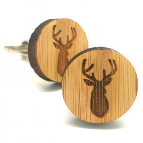 BM0012 BOBIJOO Jewelry Gemelli, Legno Di Testa Di Cervo