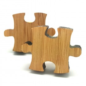 BM0013 BOBIJOO Jewelry Manschettenknöpfe Holz Puzzle
