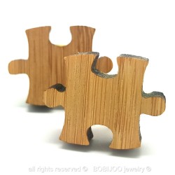 BM0013 BOBIJOO Jewelry Cufflinks Wood Puzzle