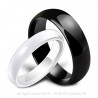 Alliance Bague Céramique Noire ou Blanche Homme Femme  bobijoo